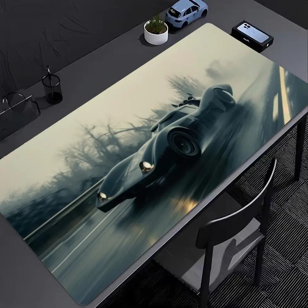 Large Gaming Mouse Pad Xxl Night City Dark Racing Sports Car Deskmat Non-Slip Rubber Game Mouse Mat Keyboard Mats Mausepad Gamer