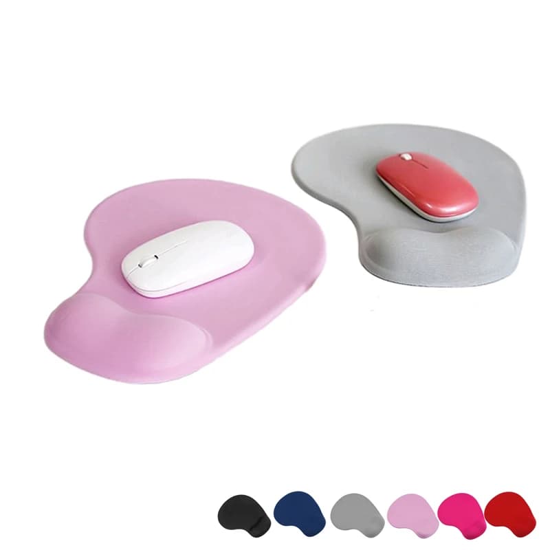 Tappetino per mouse ergonomico in silicone con poggiapolsi in tessuto Lycra, antiscivolo, per PC, laptop da gaming, tastiera e accessori da scrivania
