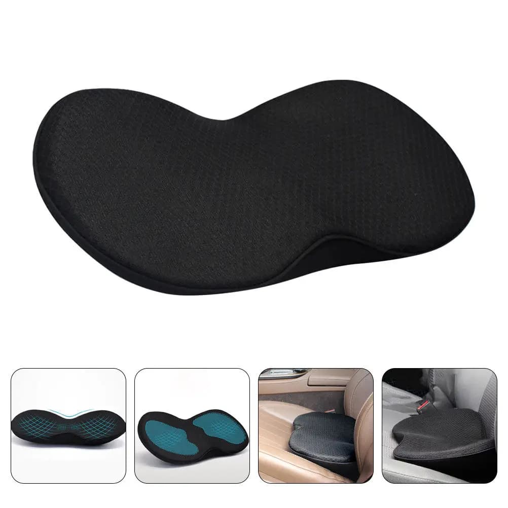 Cuscino Lombare Ergonomico in Memory Foam per Sedile Auto, Supporto Schienale Traspirante in Rete con Cinghie Regolabili, Cuscino di Supporto per Sedile di Guida