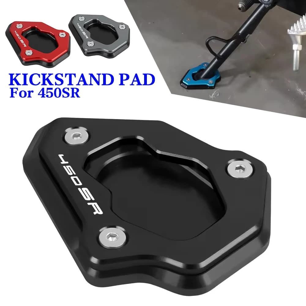 For CFMOTO 450SR 450 SR 2023 2024 2025 Motorcycle CNC Kickstand Foot Side Stand Extension Pad Enlarge Support Plate