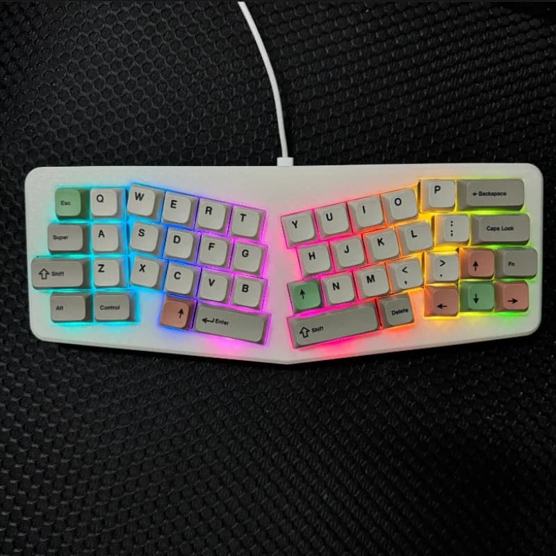 Cyber_Alice Tastiera 40% Layout ultra compatto 46 tasti RGB Hot Plug Retroilluminazione Tastiere monomodale Type-c Tastiera macro QMK/Vial