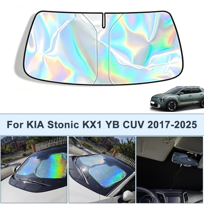 Parasole Pieghevole per Parabrezza Anteriore per KIA Stonic KX1 YB CUV 2017-2025, Copertura Protettiva Riflettente UV, Accessori Auto