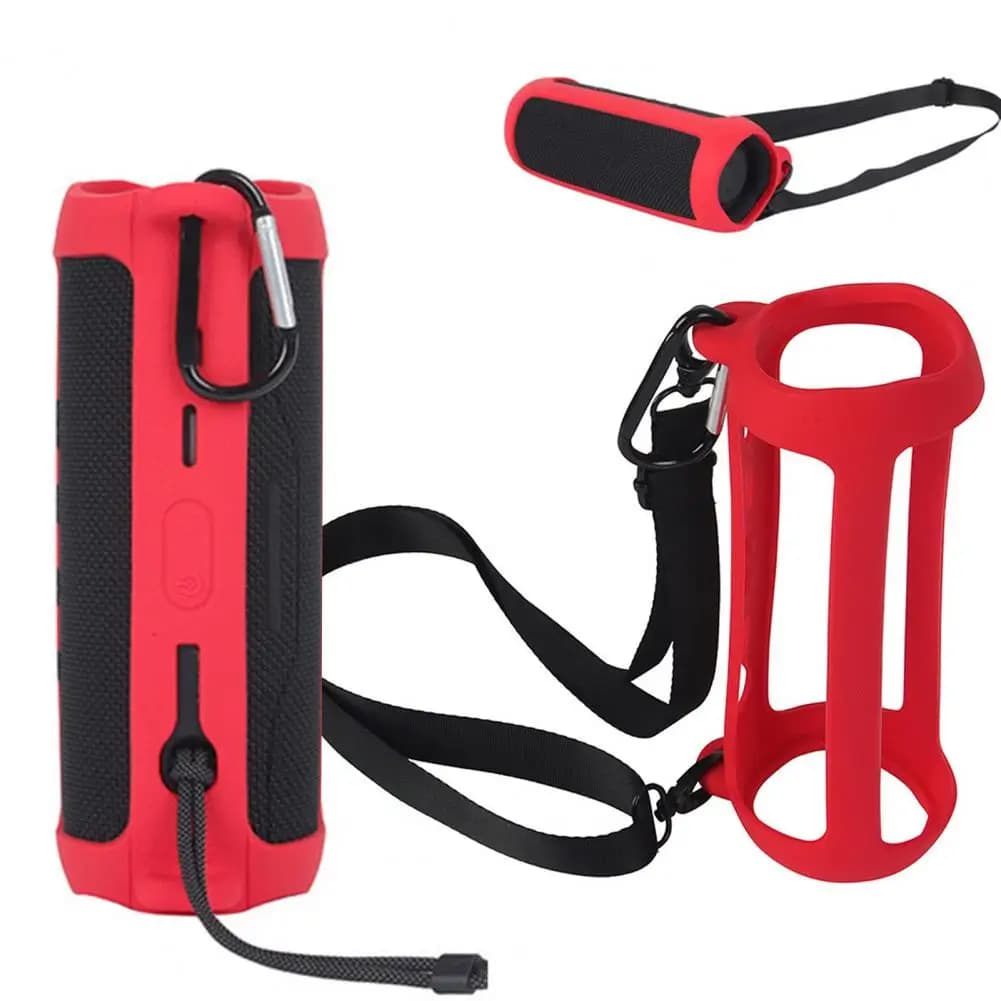 Custodia per altoparlante in silicone per Flip6 Custodia per altoparlante portatile impermeabile compatibile con Bluetooth Custodia protettiva per il trasporto della pelle Custodia morbida
