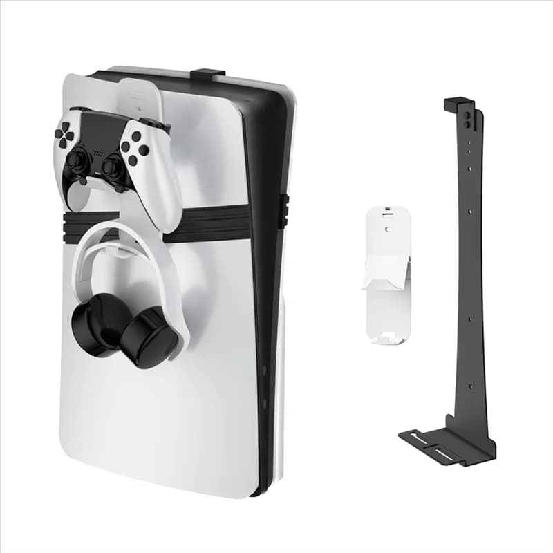 Staffa di archiviazione sospesa per montaggio a parete per console Accessori di archiviazione per rack di archiviazione per console di gioco PS5 Pro/Slim Nero-AAAE