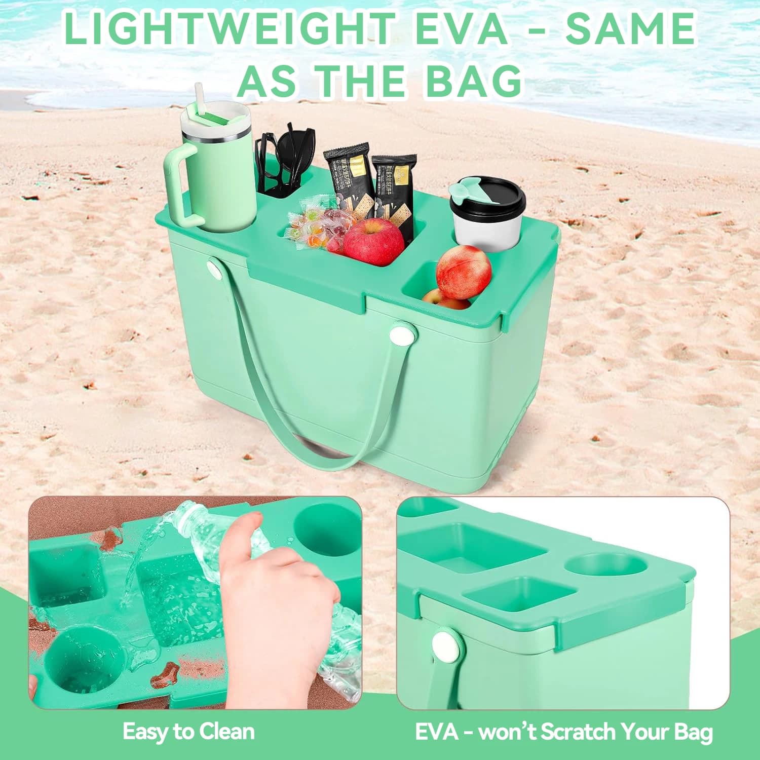 Vassoio Portabicchieri e Accessori per Boogg Bag X-Large, in EVA Impermeabile e Porta Telefono, Compatibile con Stanley Cup - Organizer per Boogg Bag