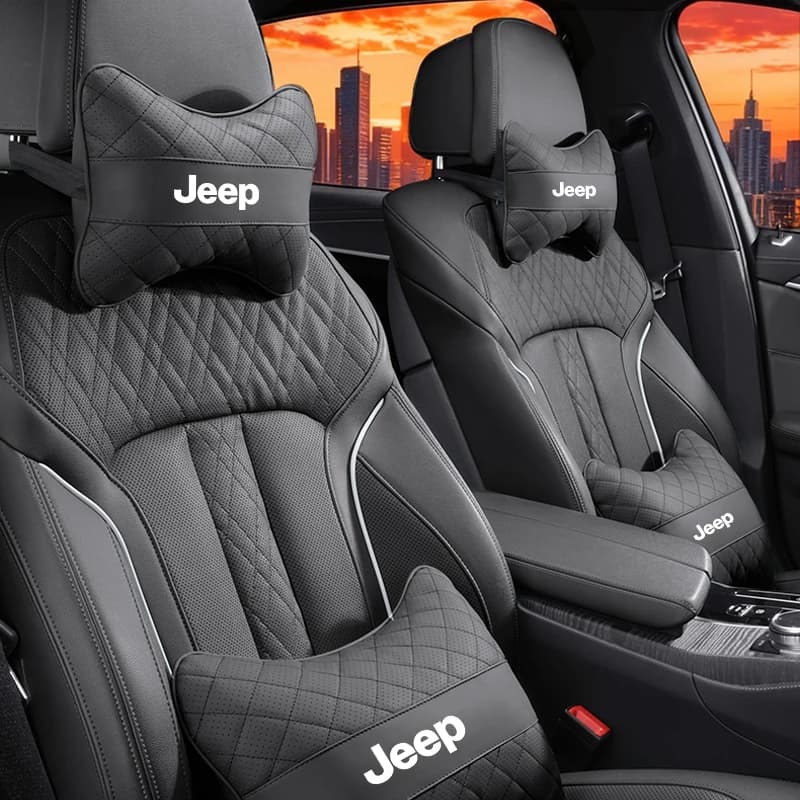 Cuscino di supporto per la testa per auto, cuscino lombare in memory foam per Jeep Wrangler Grand Cherokee Avenger Compass Wagoneer Gladiator
