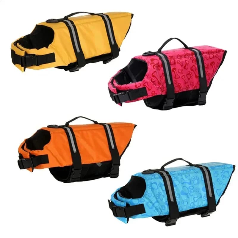 Giubbotto salvagente estivo per cani, abbigliamento riflettente per animali domestici, costume da bagno per cuccioli, giubbotto salvagente per cani di taglia media e grande, costume da bagno di sicurezza