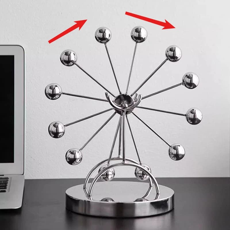 Figurina di sfera di pendolo fisico Rotazione Ornamenti di movimento perpetuo Arte moderna Gadget girevole Decorazione creativa Ornamento