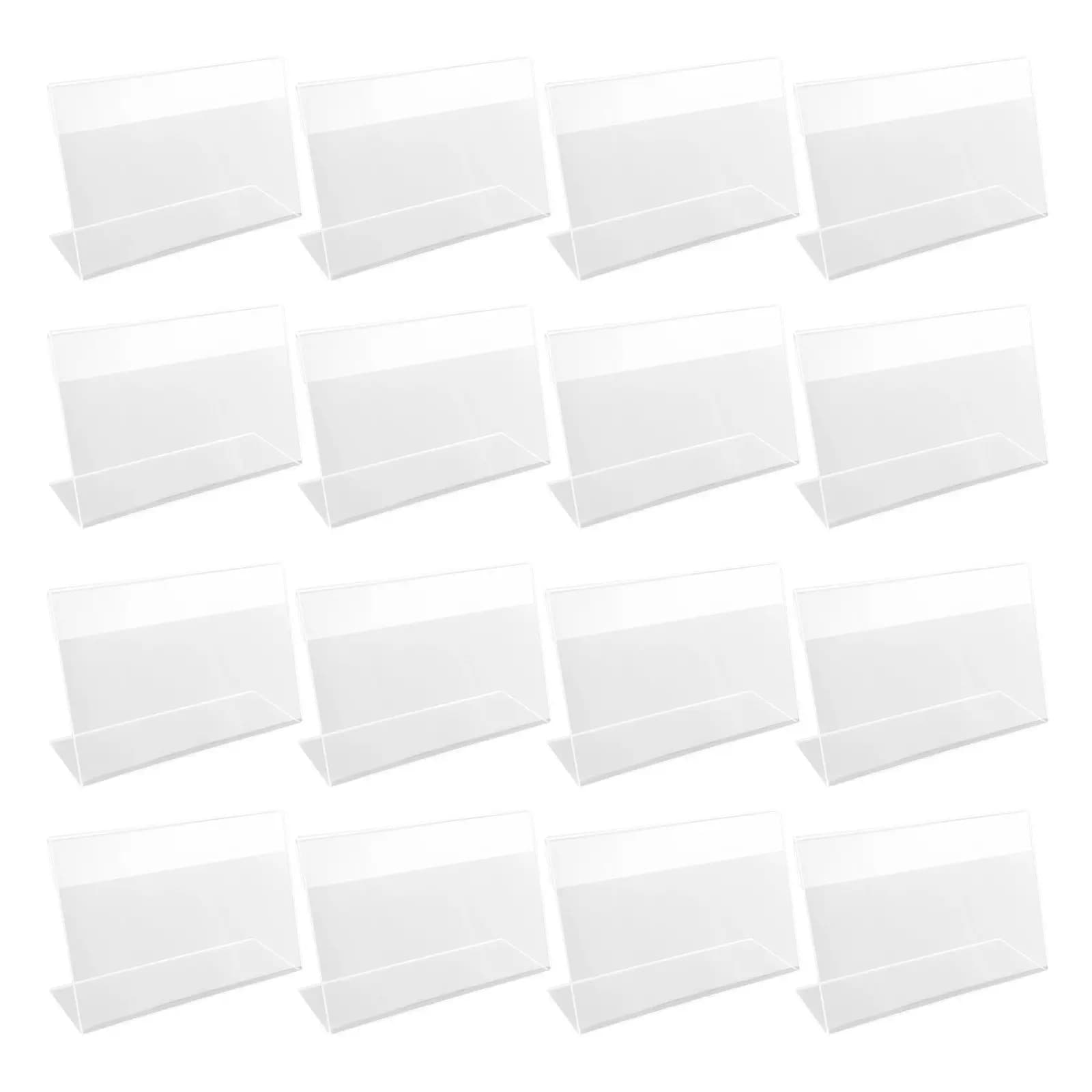 30 Pezzi Portaetichette in Acrilico Premium 6x4cm, Etichette Trasparenti in Plastica per Negozi al Dettaglio e Supermercati