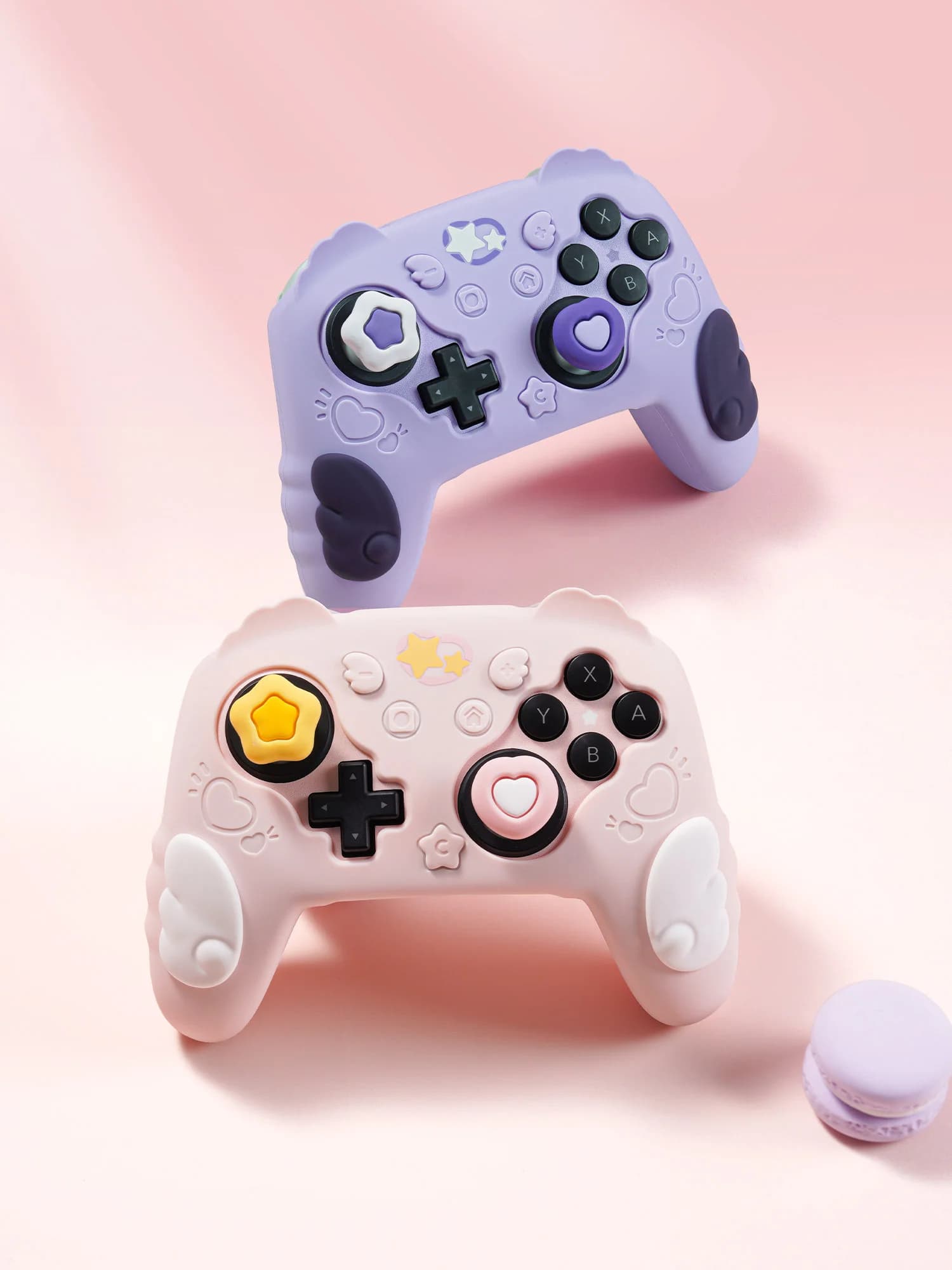 GeekShare Star Wings Silicone Protective Cover Skin for Switch 2 Pro Controller – Star-Themed Anti-Slip Soft Case for NS2 Pro