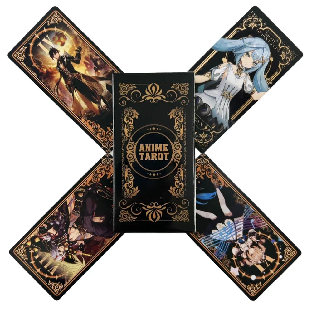 Carte dei Tarocchi Anime, Mazzo da 78 Carte, Edizione in Inglese per Divinazione e Visioni, Gioco da Tavolo