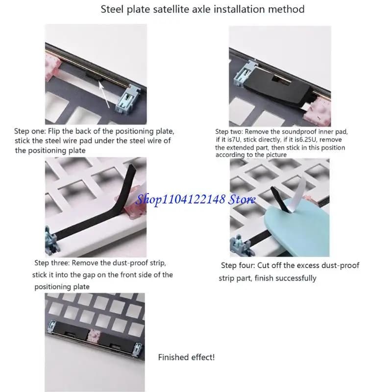 P9FA 6PCS Universal Mechanical Keyboard Stabilizer Foam Set Improves Stability And Feedback