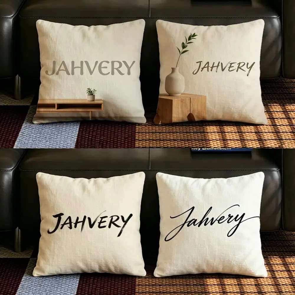 Set di Federe per Cuscini in Lino Naturale Marca J-JAHVERY, Decorazione Tutto-in-Uno per Divano, Camera da Letto e Sedia
