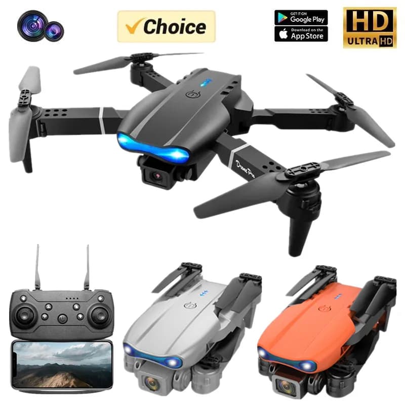New Mini drone E99 4K WIFI HD camera FPV folding RC aerial photo quadcopter toy helicopter party gift for children