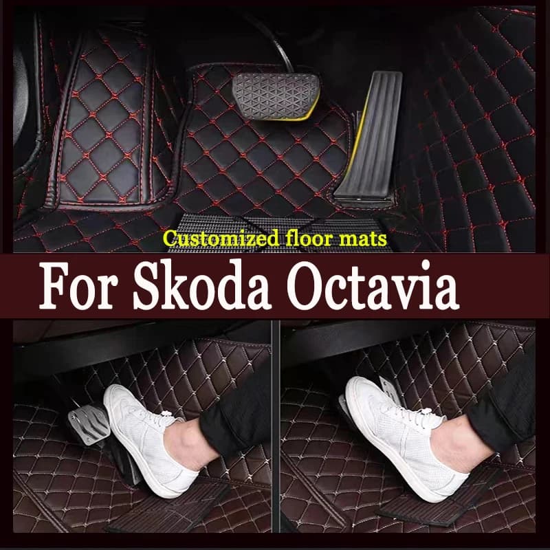 Tappetini auto Per Skoda Octavia MK3 5E 2023 2022 2021 2020 2019 2018 2017 2016 2015 2014 2013 Parte Accessori Auto Tappeti