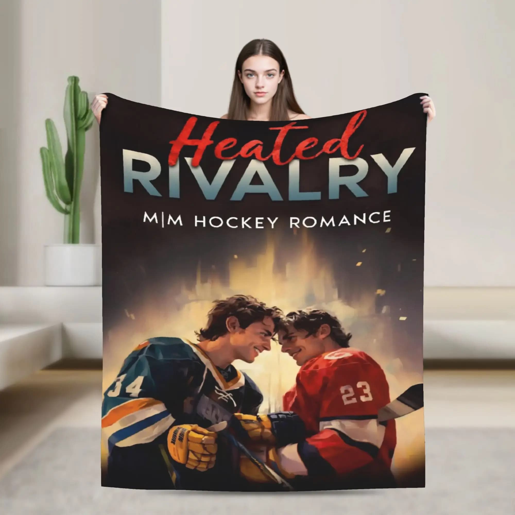Coperta in Lana Riscaldata 'Heated Rivalry' Ispirata al Programma TV Canadese, Fantastica Coperta per Divano, Letto e Salotto, 150*125cm
