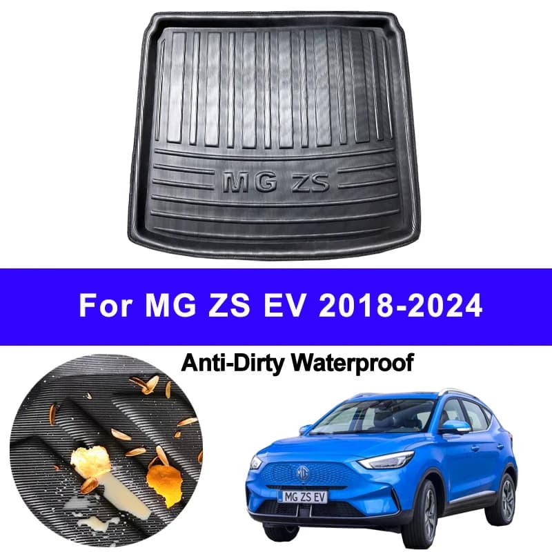 Auto Auto posteriore Boot Cargo Liner vassoio tronco Mat tappeto per MG ZS EV 2018 - 2024 MGZS Pad Anti-sporco 2023 2022 2021 2020 2019