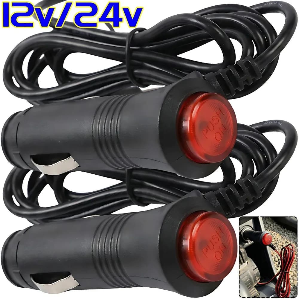 Presa accendisigari per auto Spina Adattatore presa di corrente femmina Cavo di prolunga da 1,5 M Cavo 12 V 24 V per kit aspirapolvere telefono GPS
