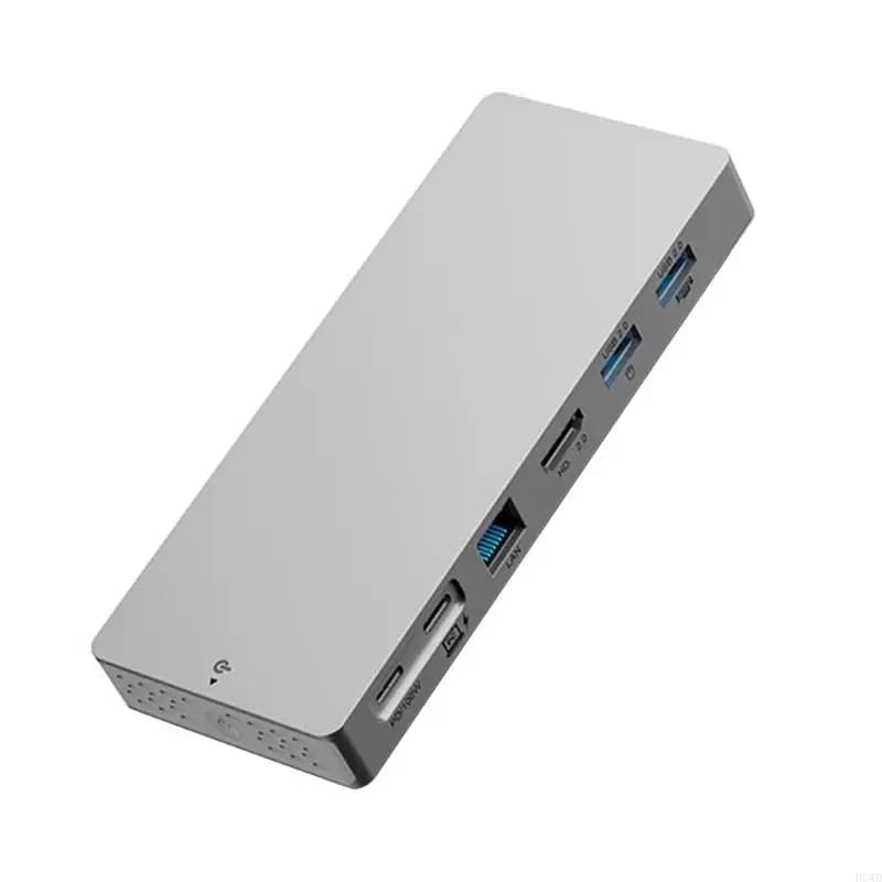 Alluminio 14 in 1 Docking Station USB C 4K HDTV Gigabit Ethernet 100WPD per laptop H8WD