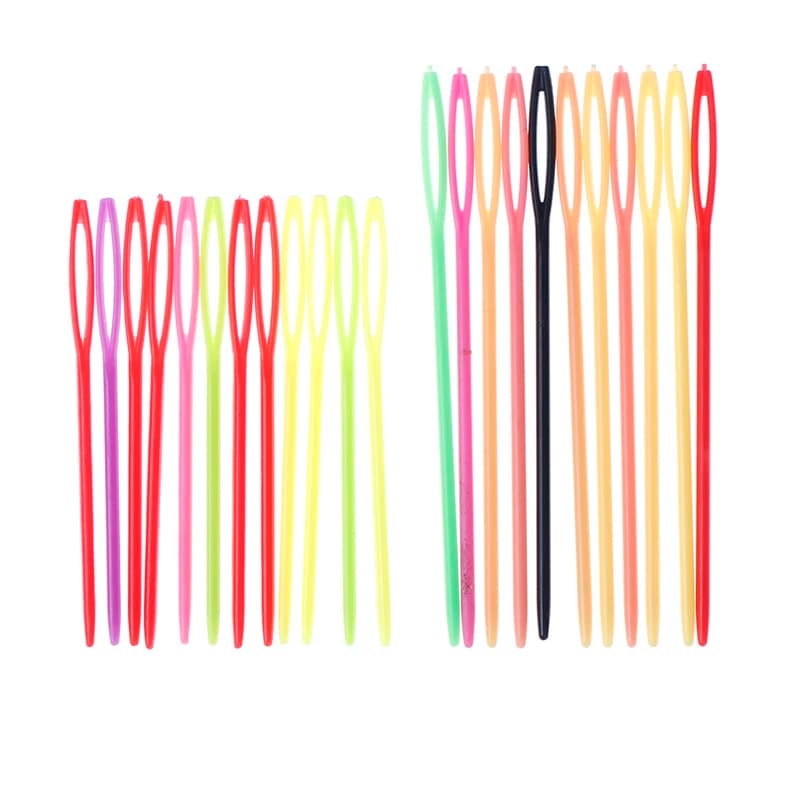 10 pezzi di plastica uncinetto per maglieria ago sicuro bambino bambino tessuto cucito punto croce Bodkin maglione sciarpa