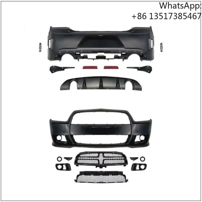 For Dodge Charger (2008-2014) SRT Bodykit Front Bumper Rear Bumper Hood Exhaust Pipe Use for Dodge Charger