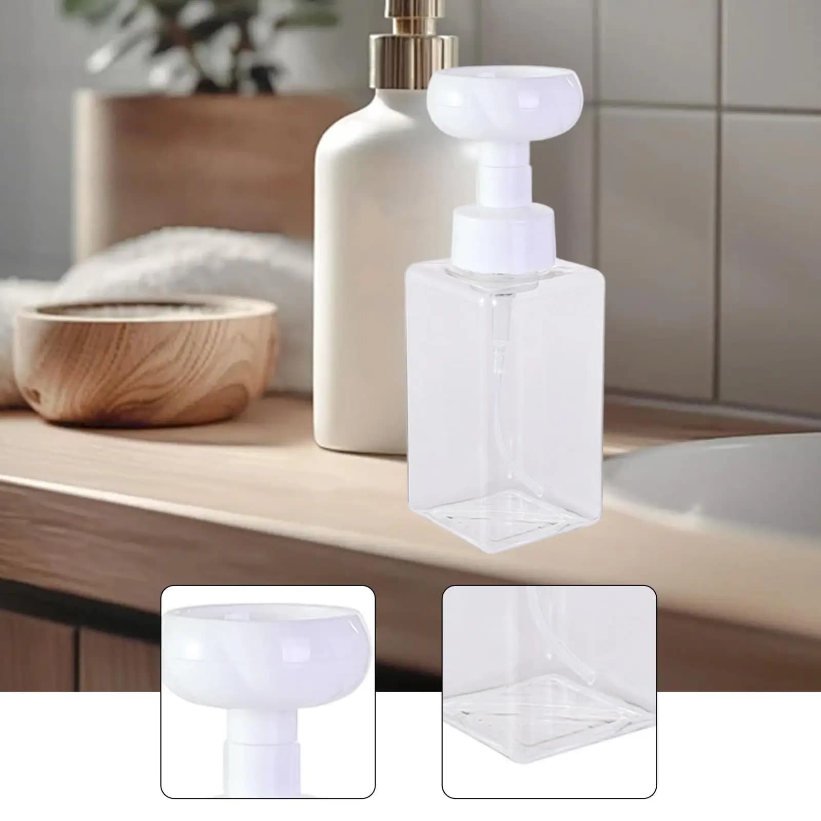 Dispenser di Sapone a Forma di Fiore, Bottiglia Ricaricabile con Pompa per Bagnoschiuma, Gel Doccia, Sapone Liquido per Mani in Bagno e Cucina