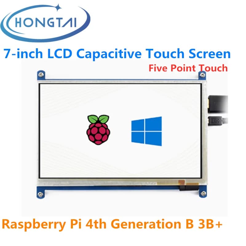 Raspberry Pi 4a generazione B 3B + monitor touch screen capacitivo LCD da 7 pollici Schermo HDMI Spedizione gratuita