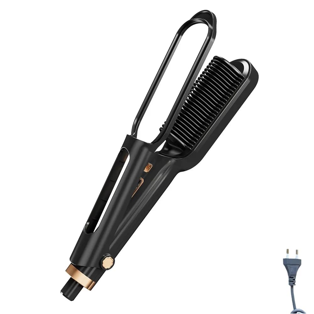 Anti-Scopping Electric Combs for Leasing Hair 2 in 1 with LED Digital Display, Negative Ion Licing Brush, Double Use for Leasing and curling