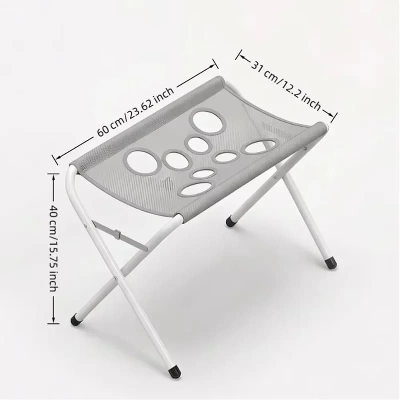 Portable Foldable Hands-Free Stainless Steel Frame Breathable Mesh Support Pet Shower Rack Cat and Dog Bath Rack