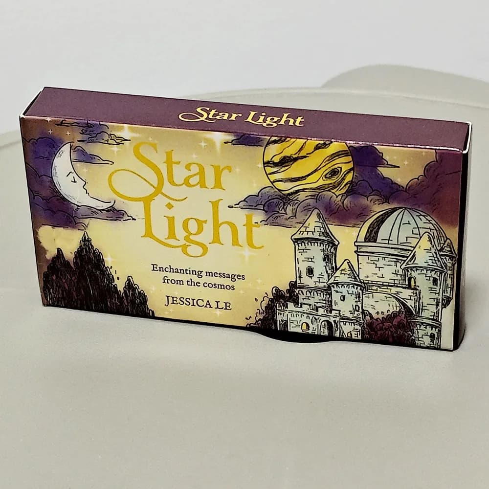 Star Light Oracle Deck Messaggi incantanti del Cosmo 40 mini carte di ispirazione 10 * 5 cm
