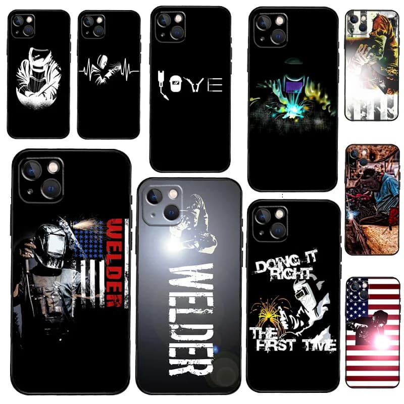 Cover per iPhone con design saldatura per iPhone 16 15 14 12 11 13 17 Pro Max Plus 12 13 Mini 16e 17 Air