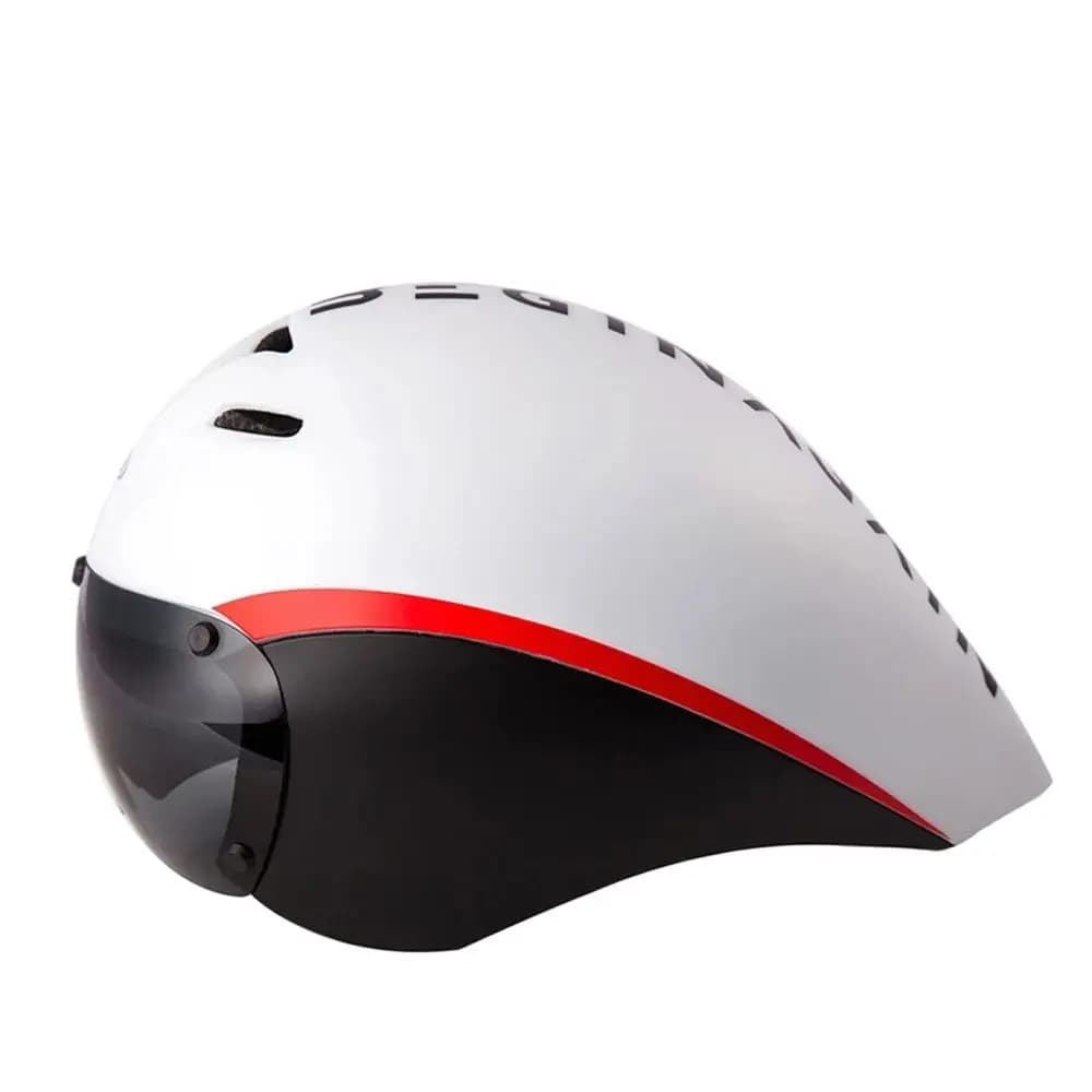 Aero TT Helmets Cycling Glasses Ultralight Helmet for Men Racing Cycling Helmet with Solar Lens Full Road MTB Triathlon Bike Helmet