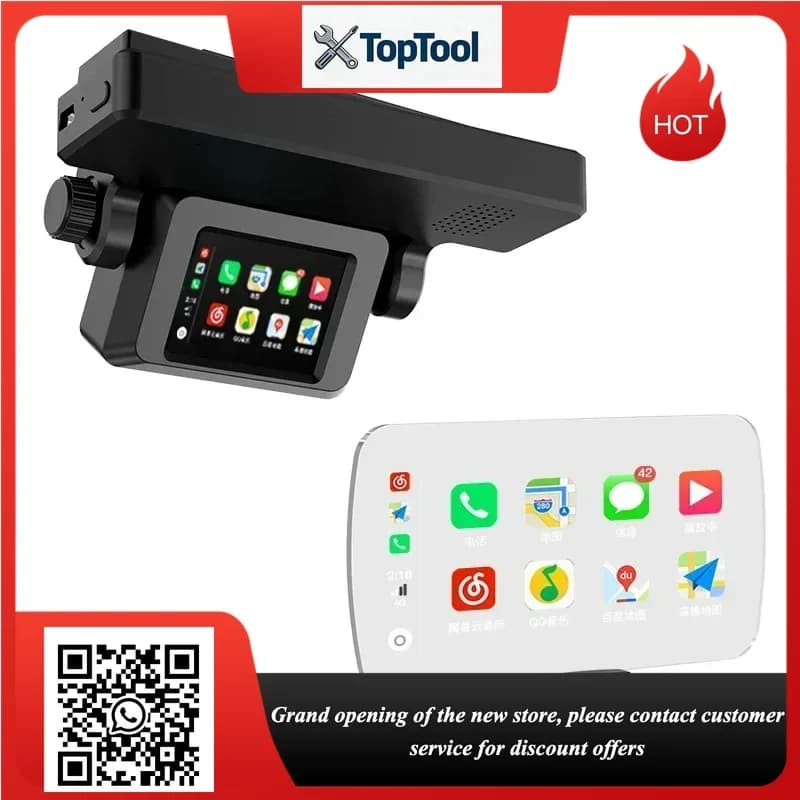 H10 HUD Display Head-up Universale GPS Wireless CarPlay Navigazione Auto e TPMS Proiezione Schermo Smartphone HD
