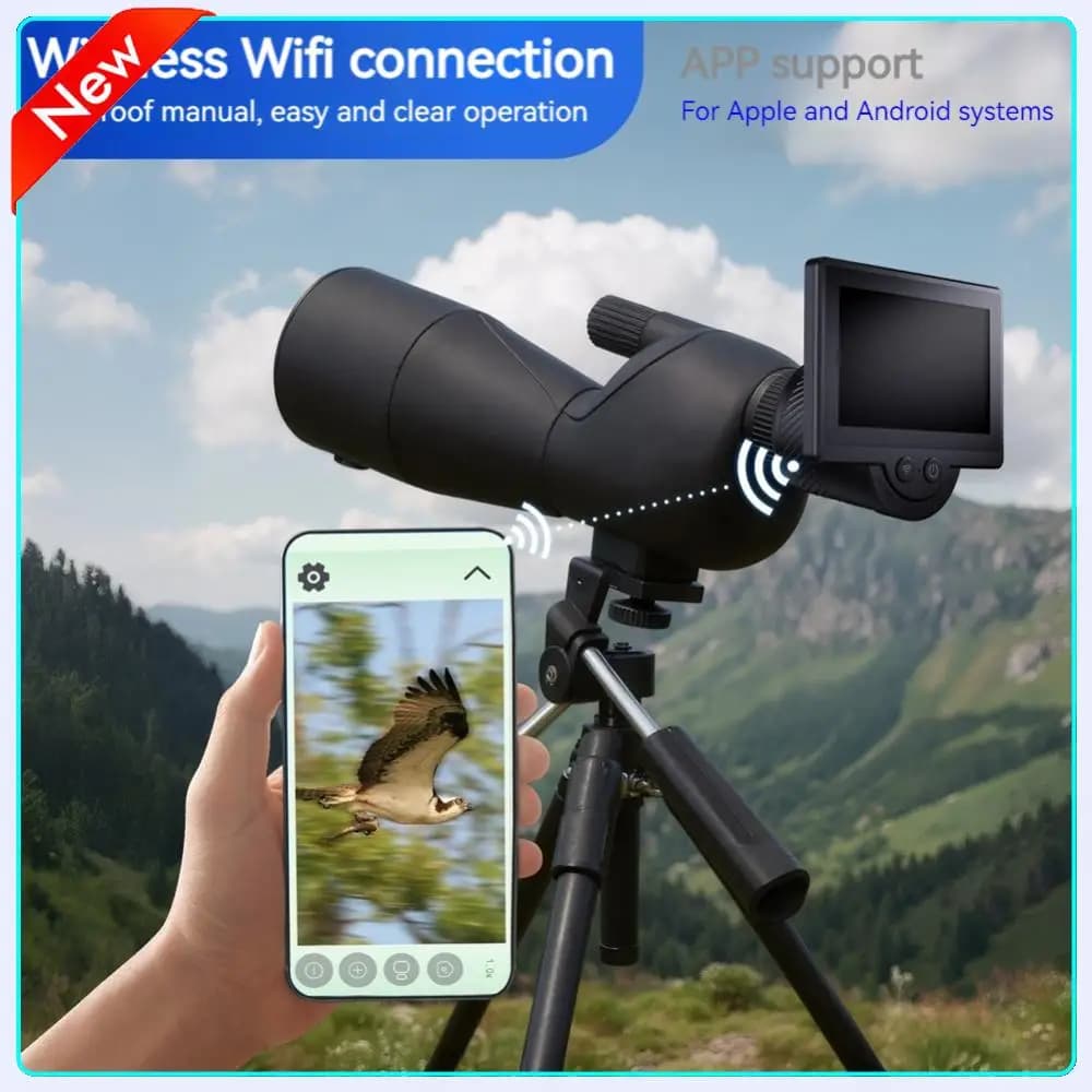 Oculare Elettronico WiFi 1080P con Schermo IPS da 4,3 Pollici, Accessori per Telescopio Astronomico