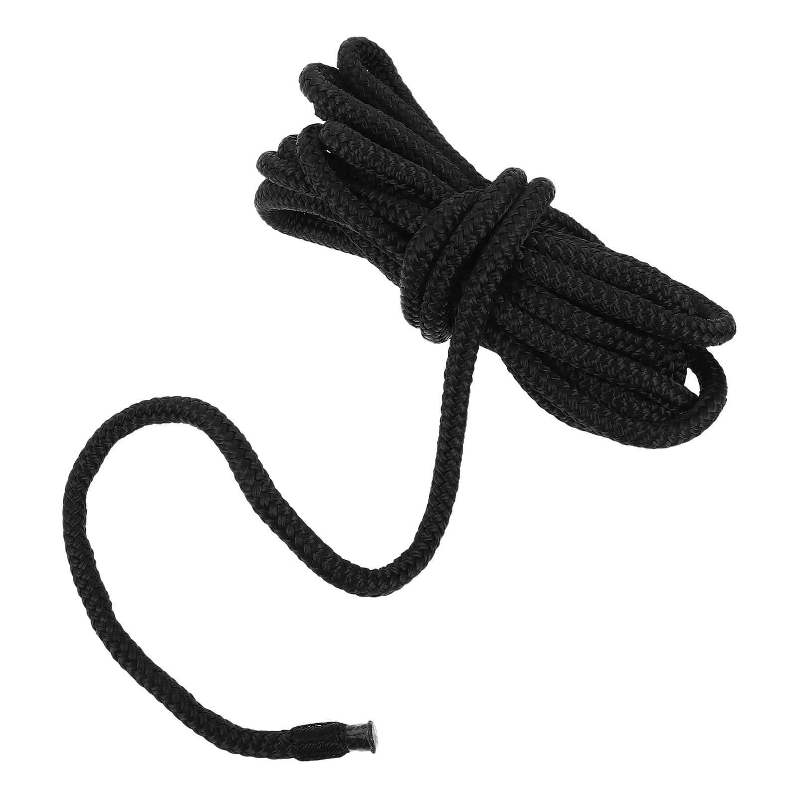 Corda di ormeggio intrecciata in nylon da 3/8 pollici x 15 piedi per barche Linee di doca resistenti Yacht Marine Berthing Ancoraggio a vela Nero