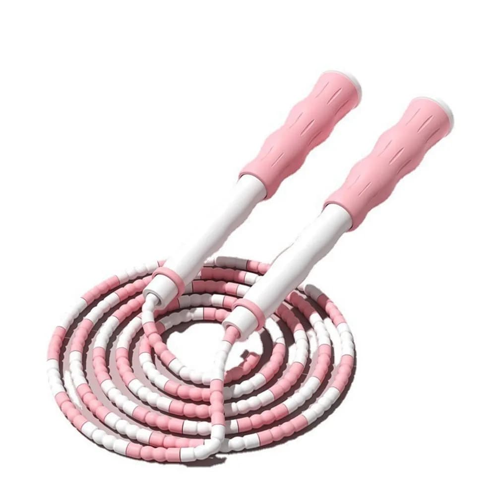 Rope Skipping PP Plastic Segmented Jumping Rope Soft Beaded Anti-Slip Handle Beaded Jump Rope Skipping Rope Keeping Fit