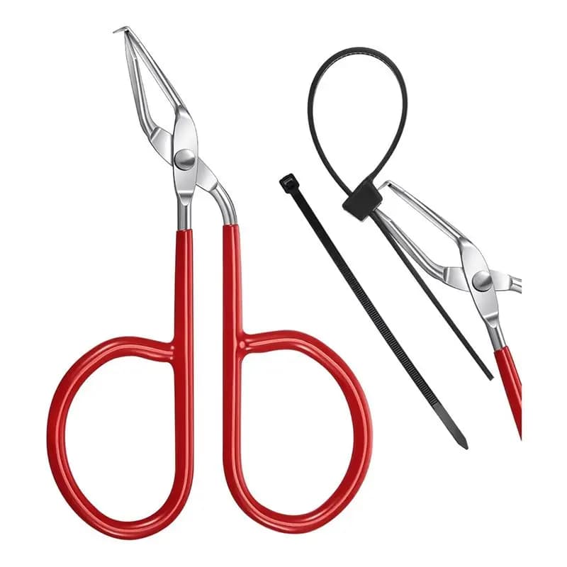 Hot Trend-Cable Tie Opener Zip Tie Strumento per rimuovere fascette per cavi Strumento per tagliare fascette con cerniera in acciaio inossidabile con manico in silicone
