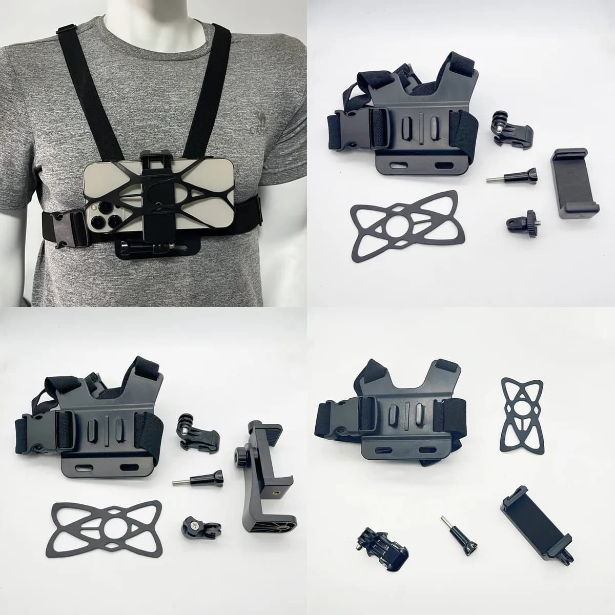 Adjustable support for Silicone Petto Phone, Universal POV Resumption Kit for Phones and Action Cam