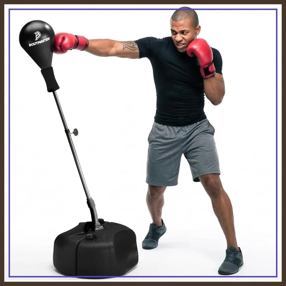 Sacco da Boxe Regolabile con Supporto per Adolescenti e Adulti - Sacco Veloce per Allenamento, Fitness e Riduzione dello Stress