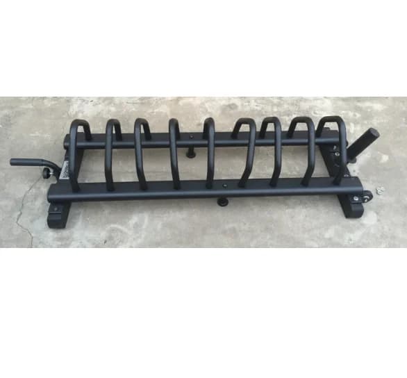 Support for plate with barbells with wheels for mobile rack in metal for home and gym