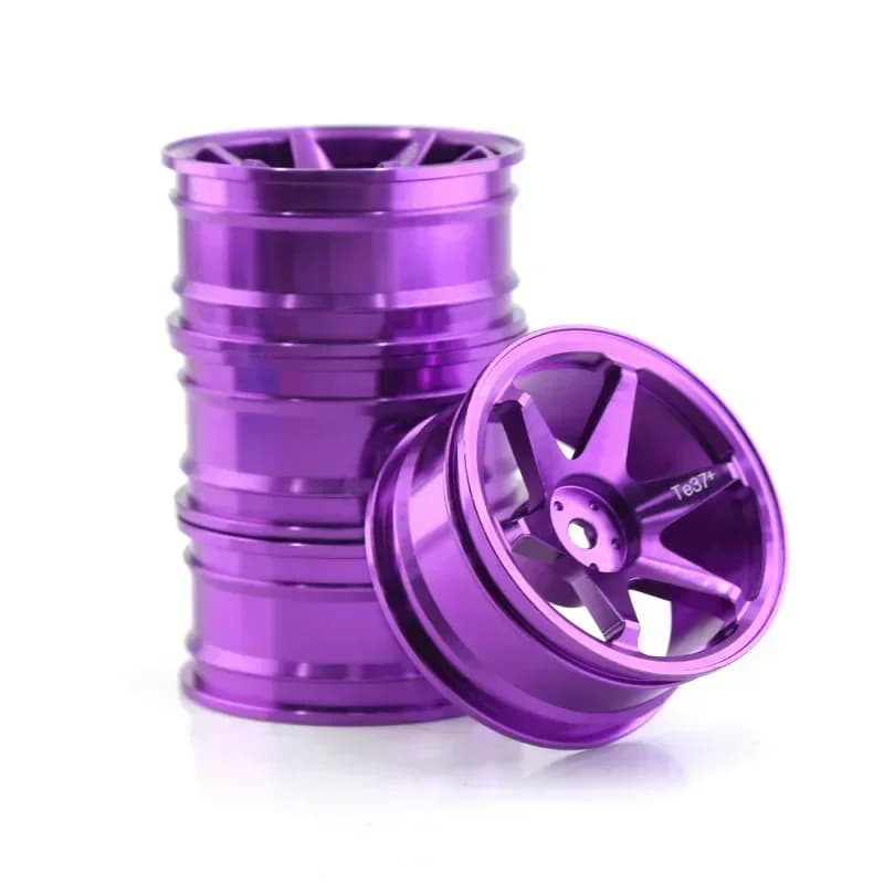 Set di 4 Cerchi in Metallo da 52mm per Auto RC 1/10 On-Road e Drift, Compatibili con Tamiya, Kyosho, HSP, HPI, Sakura, Trxs