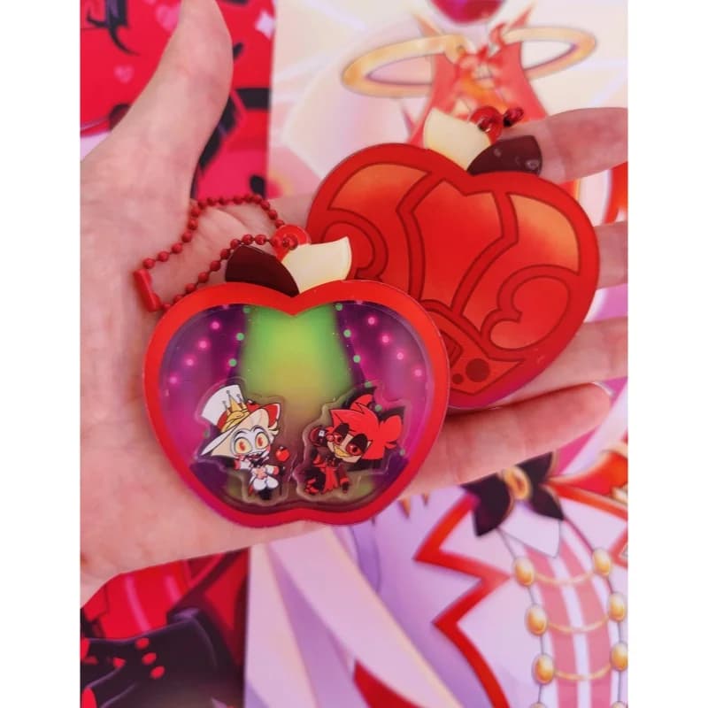 6Cm Acrylic Key Chain for Hazbin Hotel Alastor Lucifer Double-Sided Printed Acrylic Student Backpack Pendant Accessories Gifts