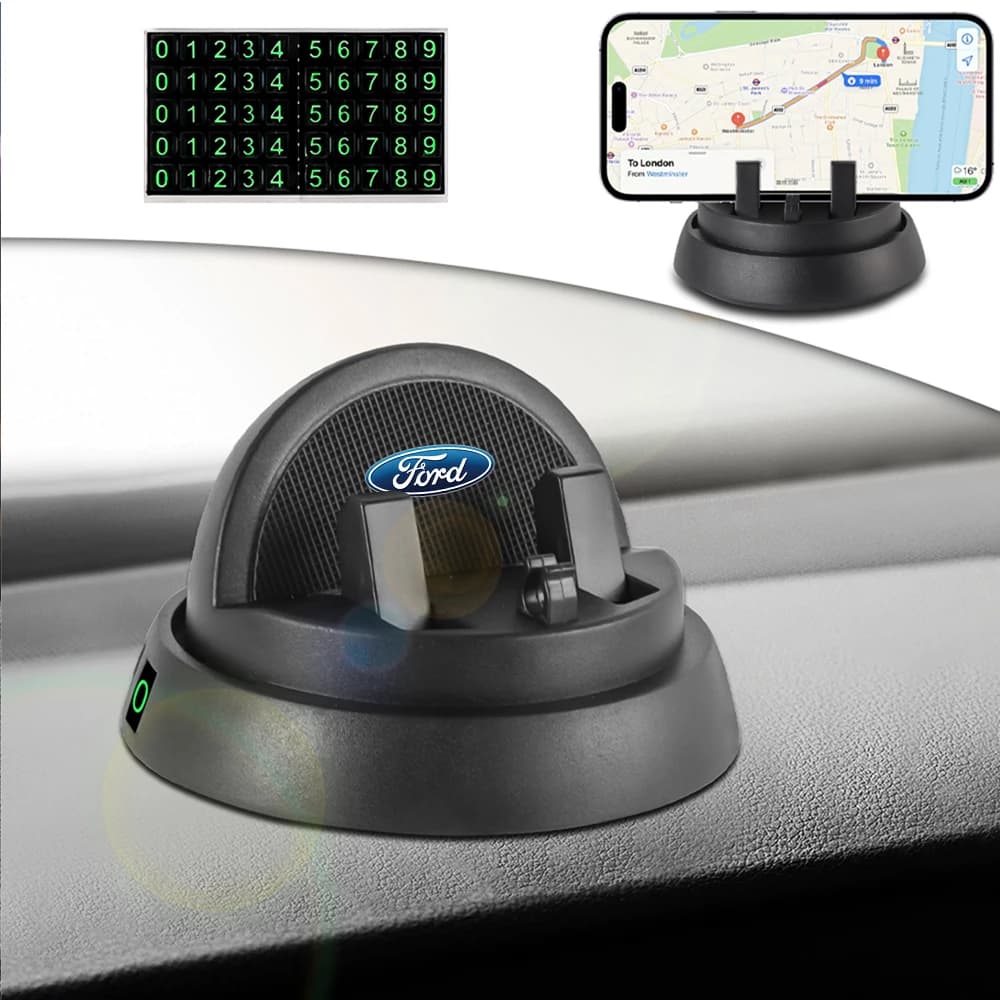 For Ford STRACING Fiesta Mondeo Fusion Escape Edge Shelby Kuga Car Dashboard Phone Holder Relax Parking Phone License Plate Hint