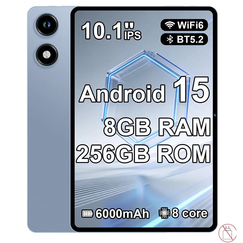 2026 New Upgraded Pad 10.1 Inch Android 15 Tablet HD Display Octa Core 8GB RAM 256GB ROM Dual Phone Call WiFi Google Play Tablet