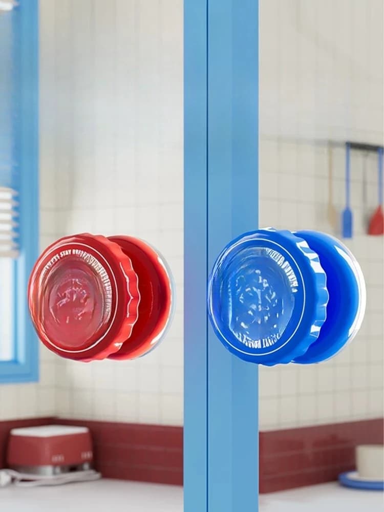 Maniglia per porta con ventosa, senza foratura, per porta scorrevole in vetro da cucina, maniglia per frigorifero, cassetto, armadio, porta autoadesiva
