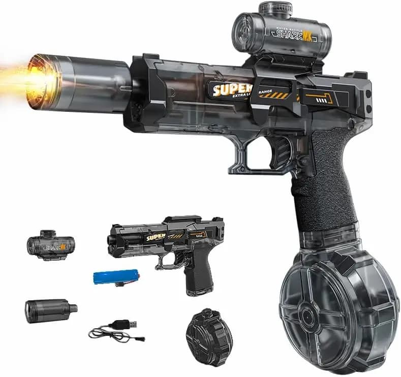 Automatic Electric Water Gun with 8 Meters Flow, High Capacity for Pool Party and Open Fun