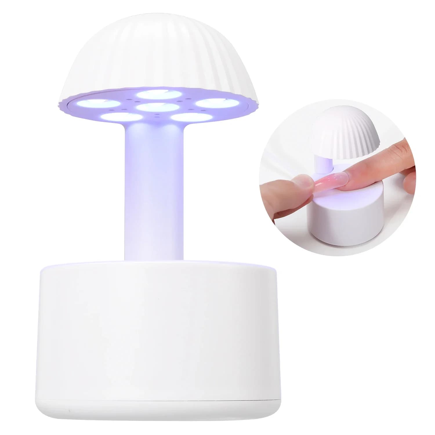 Nuova lampada per asciugare le unghie Lampada da 6 LED Mini essiccatore per unghie Lampada UV Macchina per manicure con cavo USB Essiccatore per smalto gel Uso domestico in viaggio