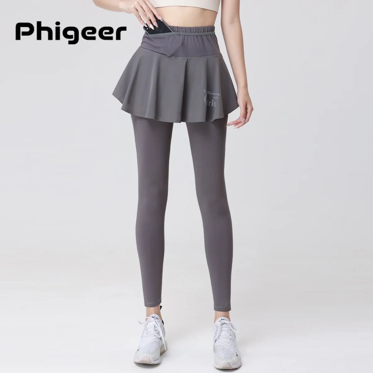 Gonna sportiva DRUR con leggings incorporati Gonna da tennis a vita alta con tasche Abbigliamento sportivo da donna modesto per allenamento da corsa