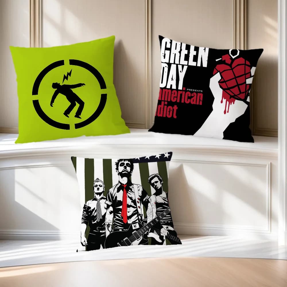 The Band G-Green D-Day cushion cover soft and comfortable for sofa, living room, home, office, decorations, protective cover