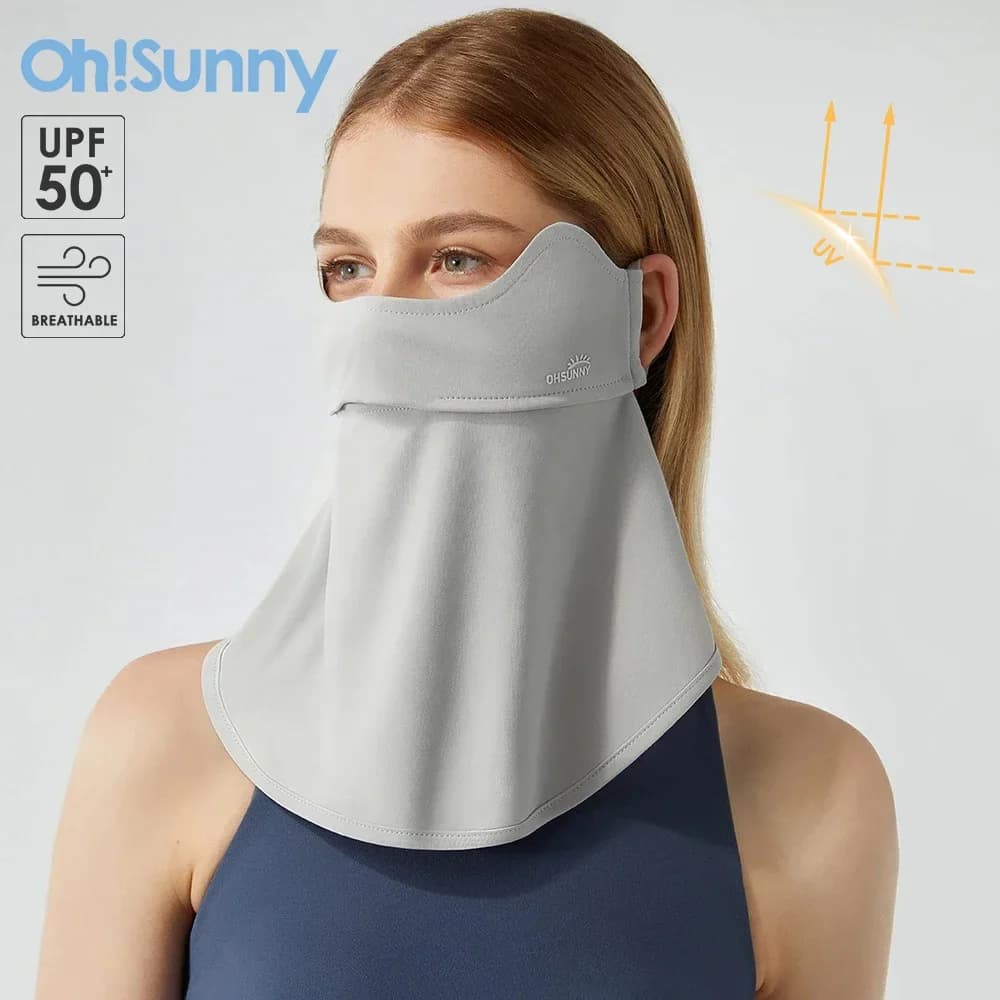 Copricapo da donna con protezione per il collo UPF1000+ per esterni, anti-polvere, protezione solare, ad asciugatura rapida, morbido, traspirante, lavabile, regolabile